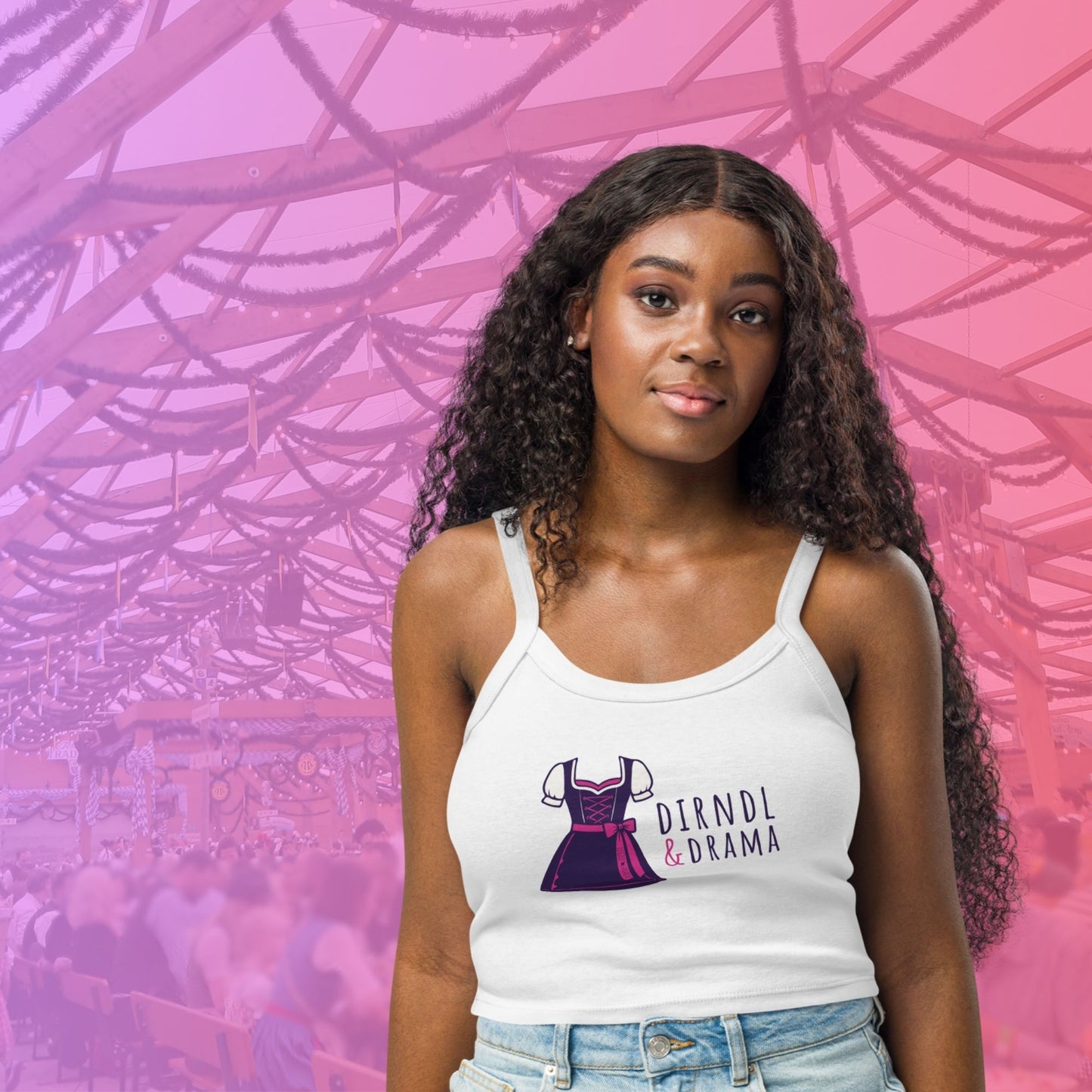 Damen-Tanktop "Dirndl & Drama"