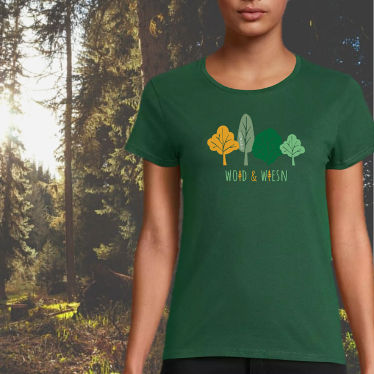 Damen-Shirt "Woid & Wiesn"