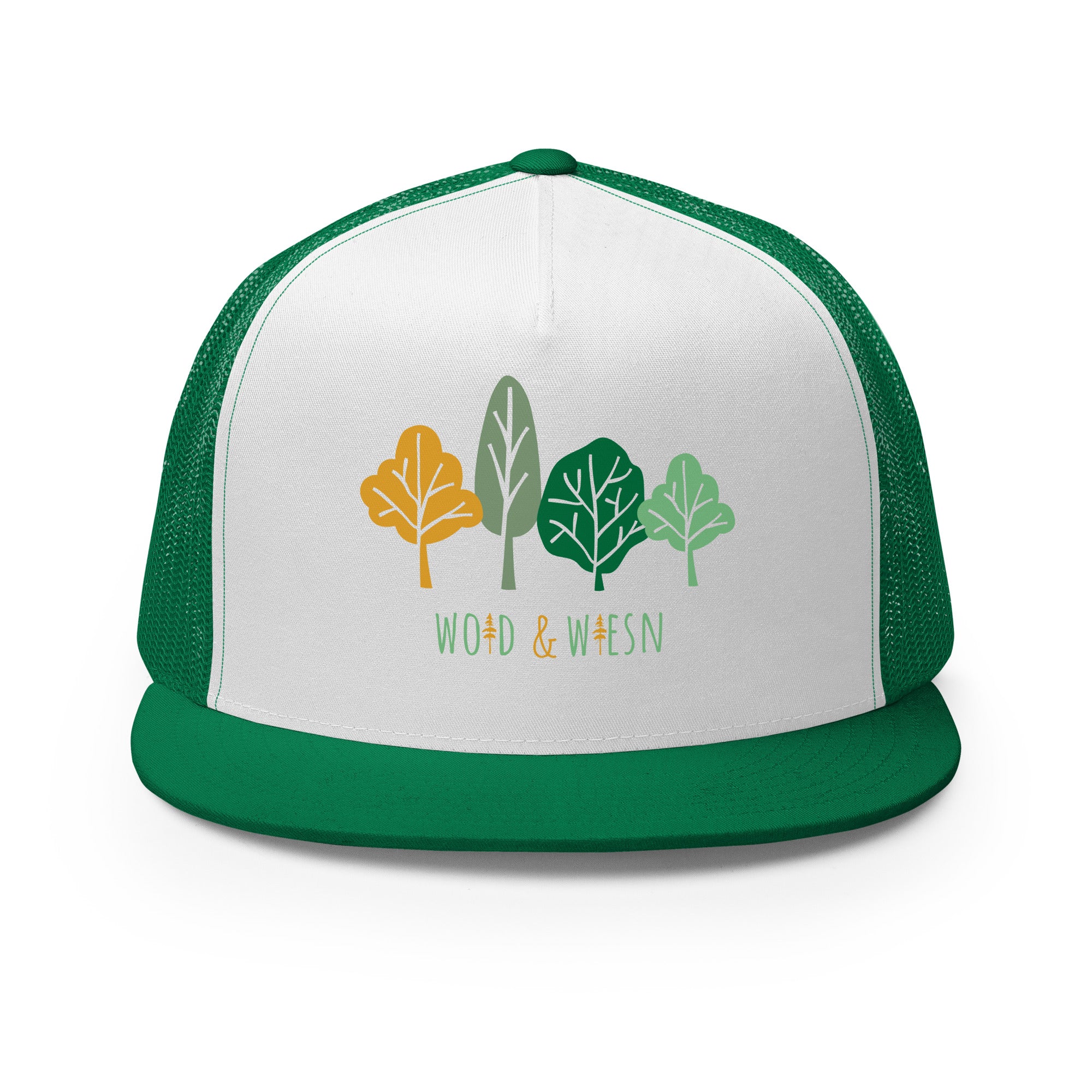 Trucker Cap Woid Wiesn green white front